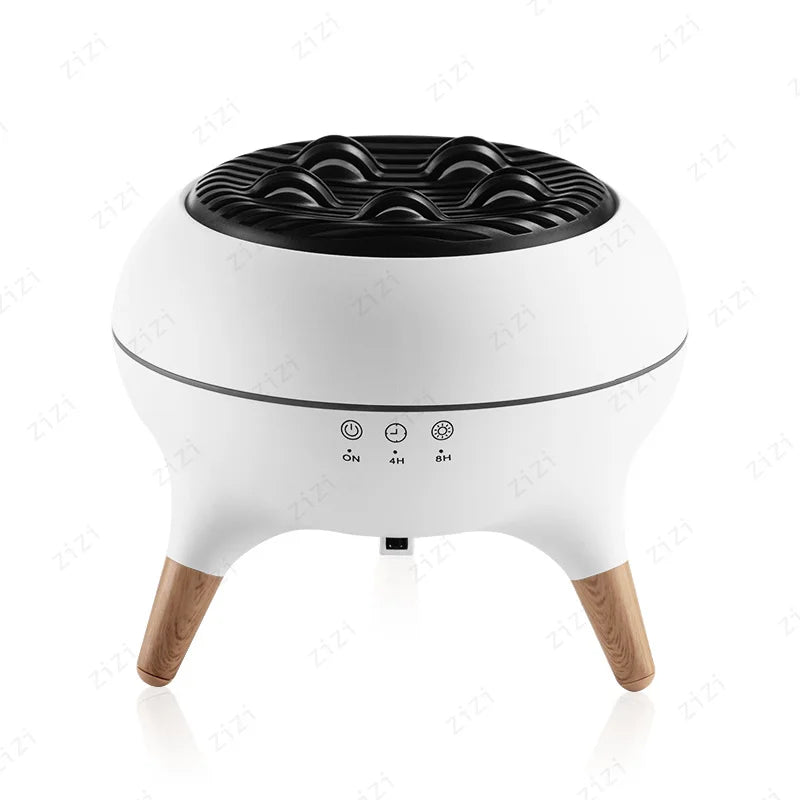 New Creative Simulated Flame Aroma Diffuser 7 Color Changing Atmosphere Light Ultrasonic Quiet Humidifier Essential Oil Diffuser