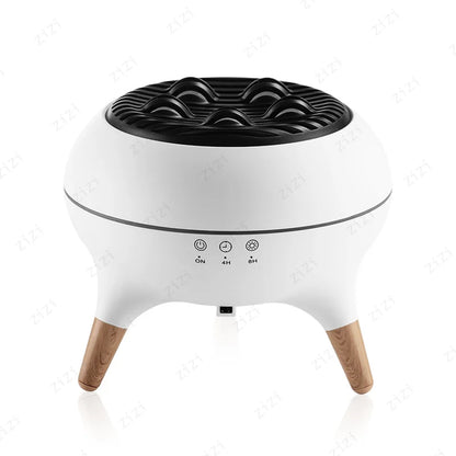 New Creative Simulated Flame Aroma Diffuser 7 Color Changing Atmosphere Light Ultrasonic Quiet Humidifier Essential Oil Diffuser