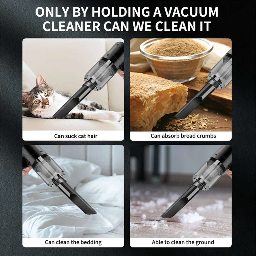 Portable Handheld Vacuum Cleaner – Compact Multi-Purpose Cleaner for Car & Home