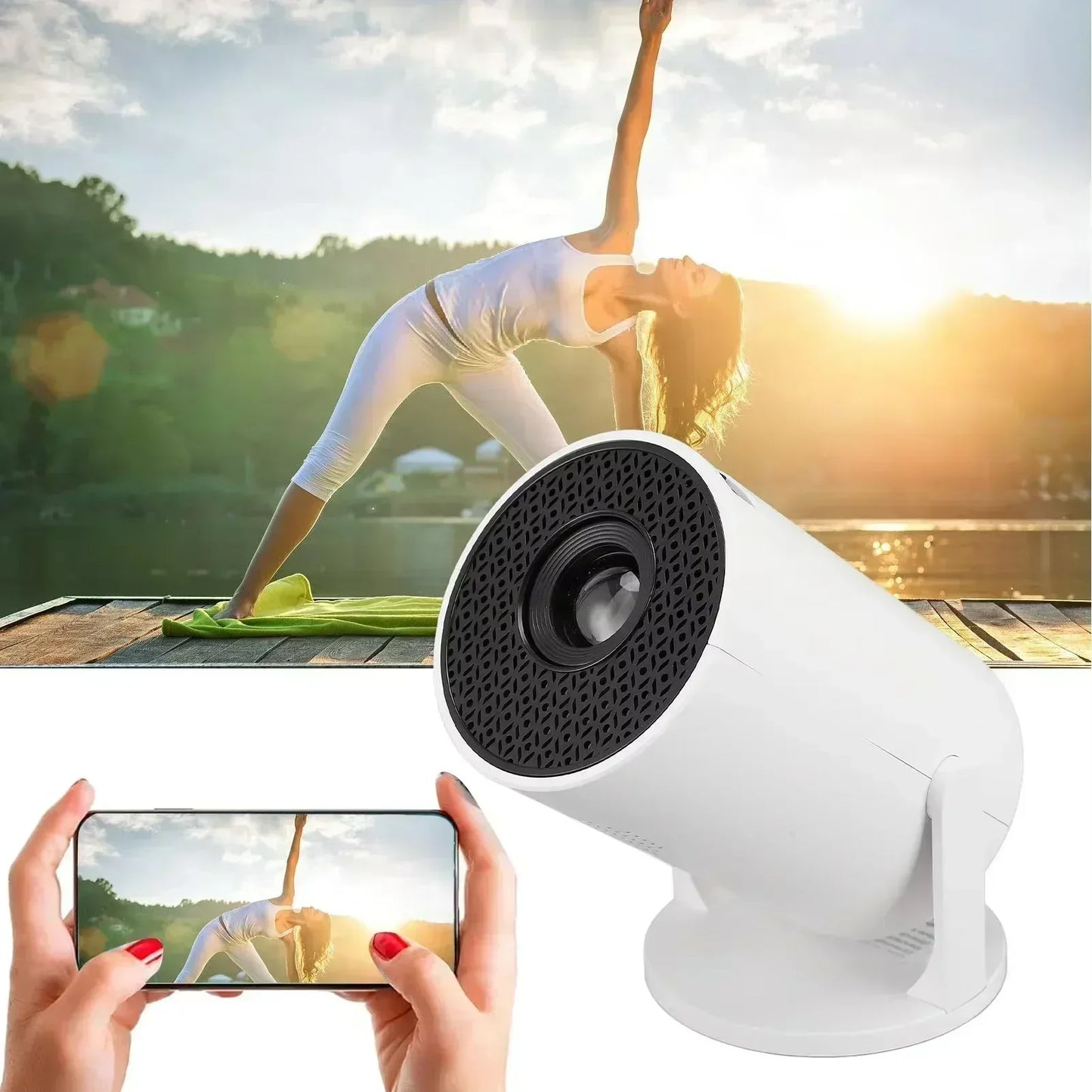 HY300 Mini Smart Projector – Portable Android Home Theater with WiFi & Bluetooth