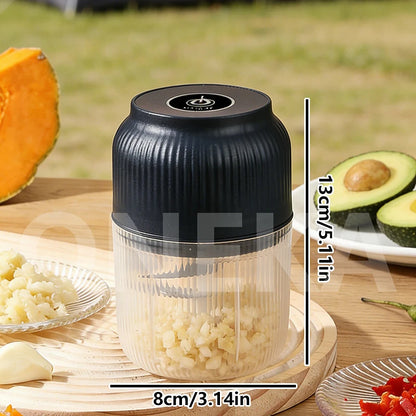 320ml Electric Mini Garlic Chopper – USB Rechargeable Food Grinder for Garlic, Ginger & Vegetables