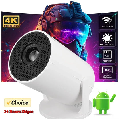 HY300 Mini Smart Projector – Portable Android Home Theater with WiFi & Bluetooth