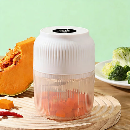 320ml Electric Mini Garlic Chopper – USB Rechargeable Food Grinder for Garlic, Ginger & Vegetables