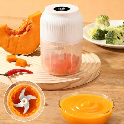 320ml Electric Mini Garlic Chopper – USB Rechargeable Food Grinder for Garlic, Ginger & Vegetables