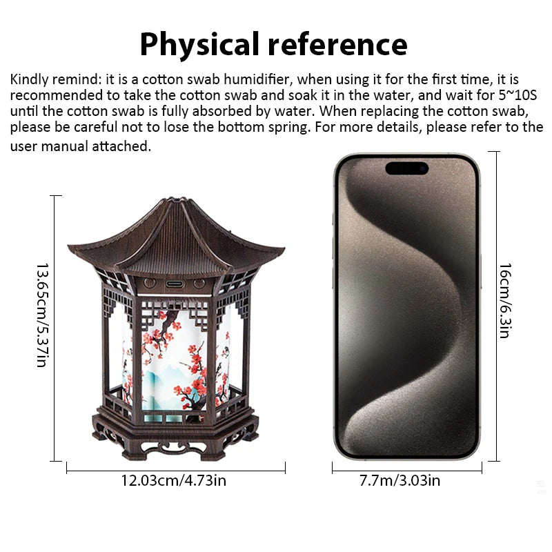 USB Mini Air Humidifier – Modern Asian-Inspired Design with Dual Mist Modes