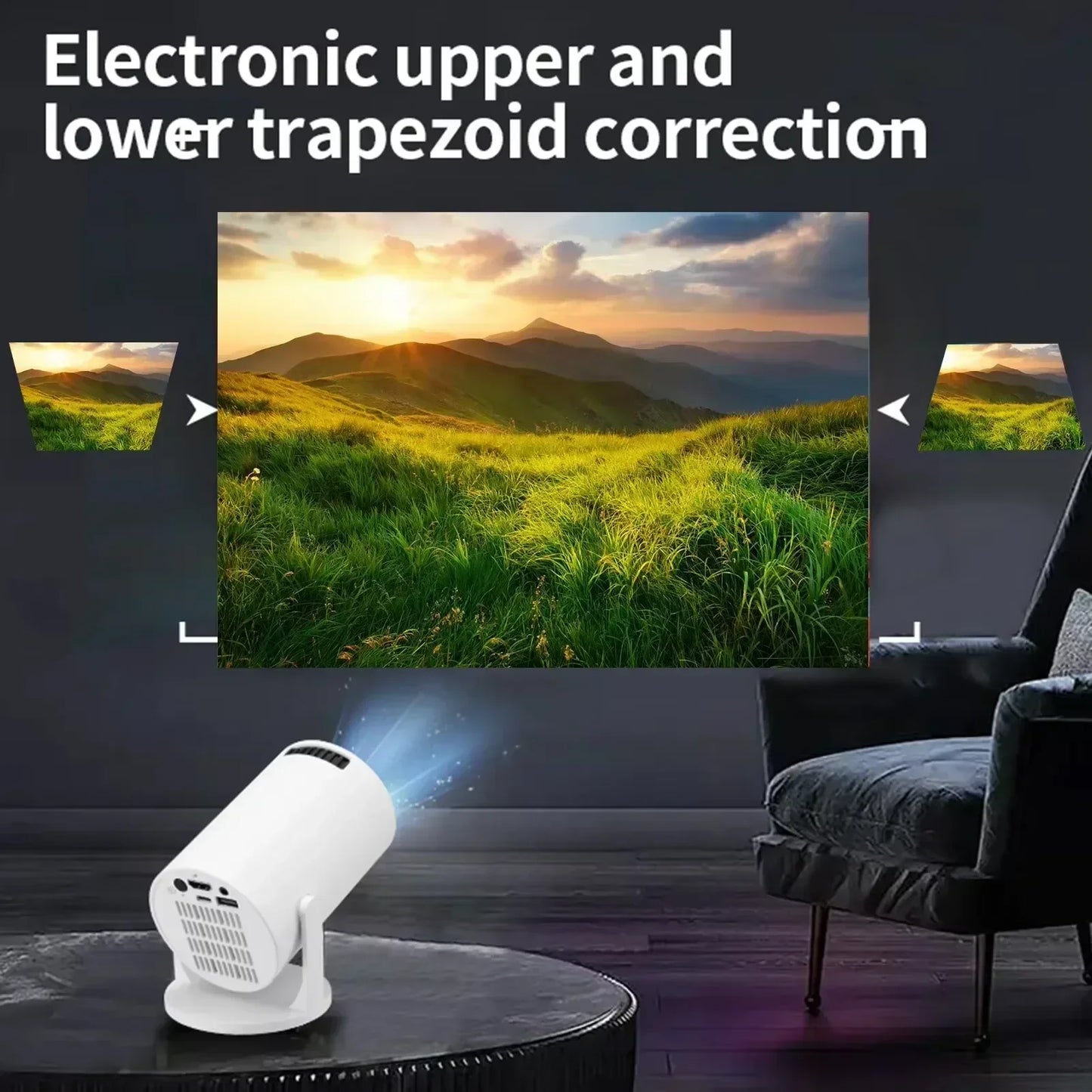 HY300 Mini Smart Projector – Portable Android Home Theater with WiFi & Bluetooth
