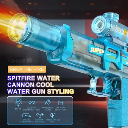 Led Light Emitting Electric Water Gun Toys Children Automatic Sensor Lights Water Pistol Summer Outdoor Beach Pool Toy for Kids
